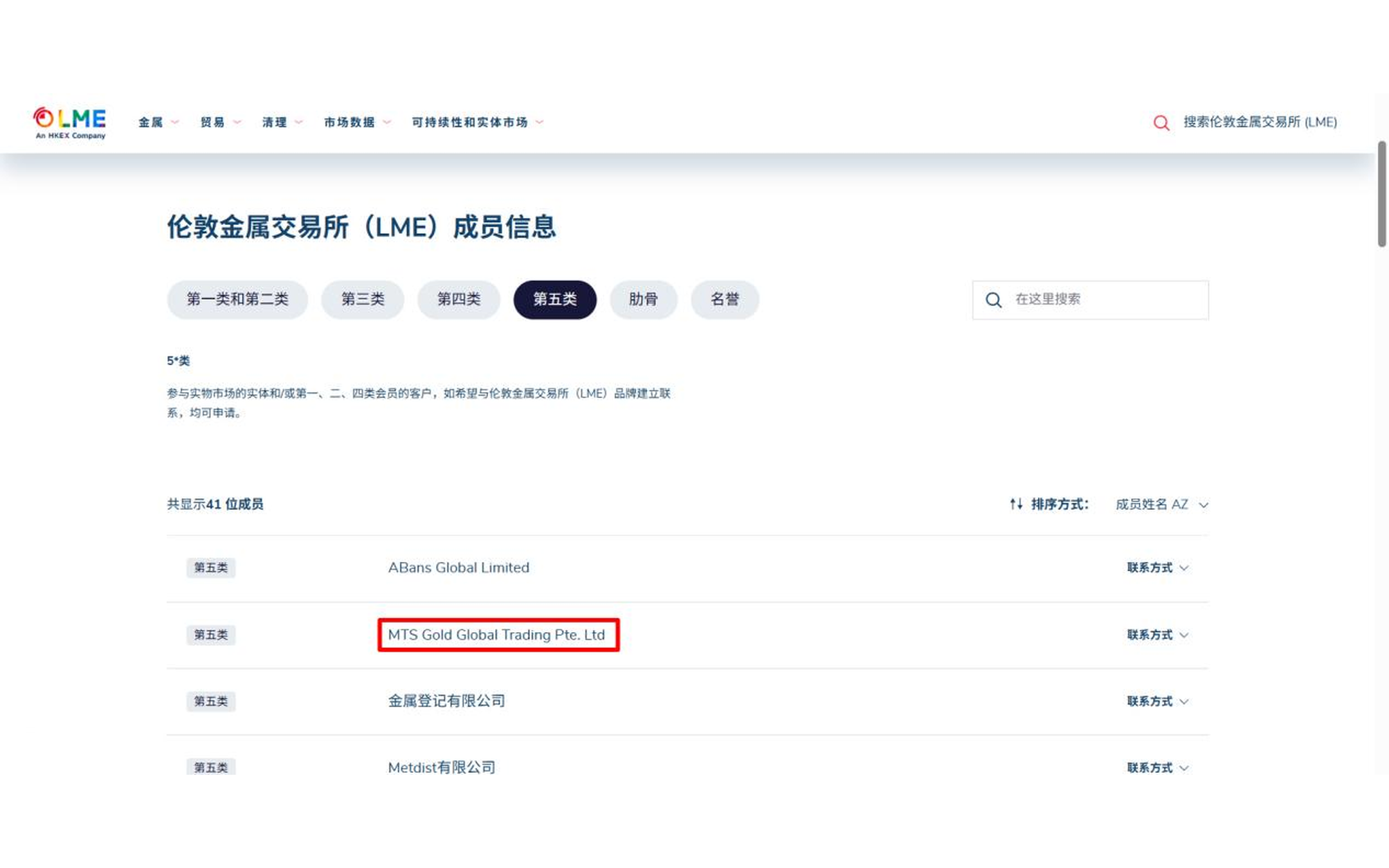 英国伦敦金属交易所成员截图